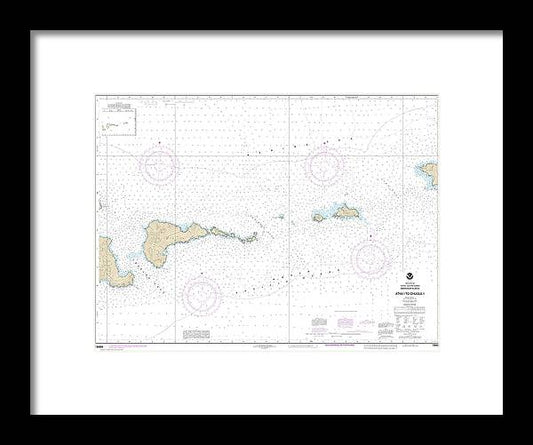Nautical Chart-16484 Atka Island-chugul Island Atka Island - Framed Print