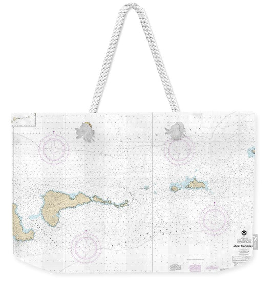 Nautical Chart-16484 Atka Island-chugul Island Atka Island - Weekender Tote Bag