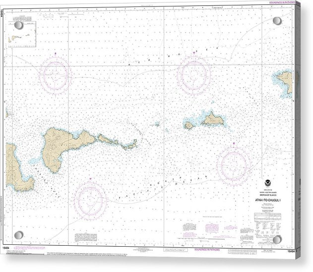 Nautical Chart-16484 Atka Island-chugul Island Atka Island - Acrylic Print