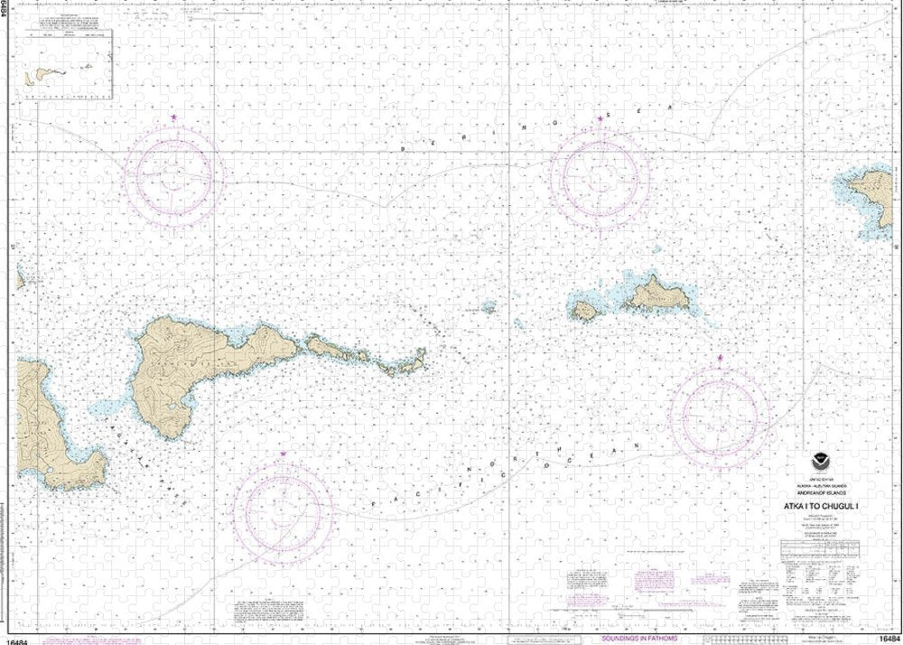 Nautical Chart-16484 Atka Island-chugul Island Atka Island - Puzzle