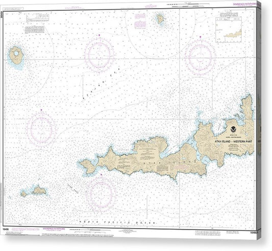 Nautical Chart-16486 Atka Island, Western Part  Acrylic Print