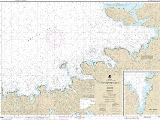 Nautical Chart 16487 Korovin Bay Wall Bay Atka Island, Martin Harbor Puzzle