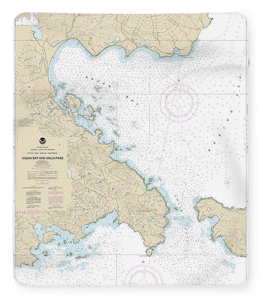 Nautical Chart-16490 Nazan Bay-amilia Pass - Blanket