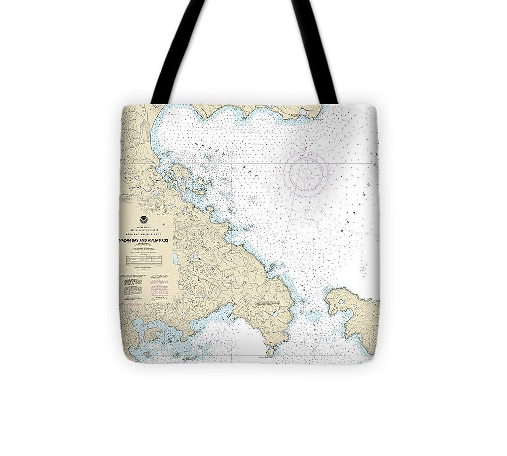 Nautical Chart 16490 Nazan Bay Amilia Pass Tote Bag