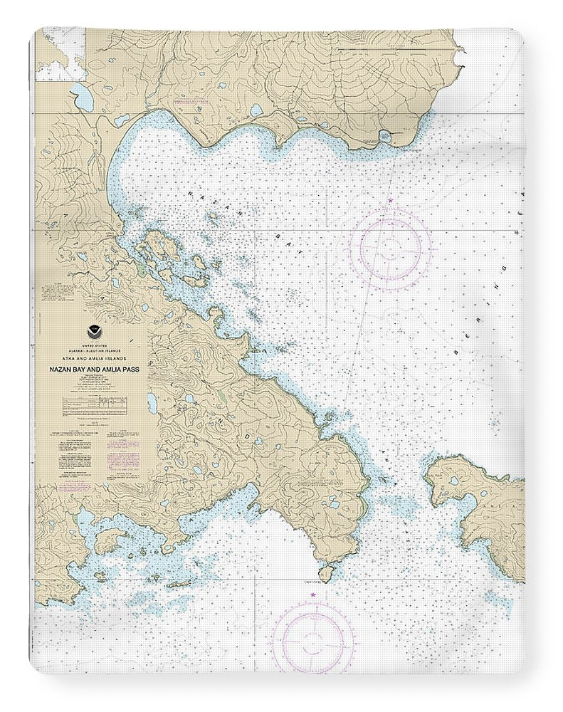 Nautical Chart-16490 Nazan Bay-amilia Pass - Blanket