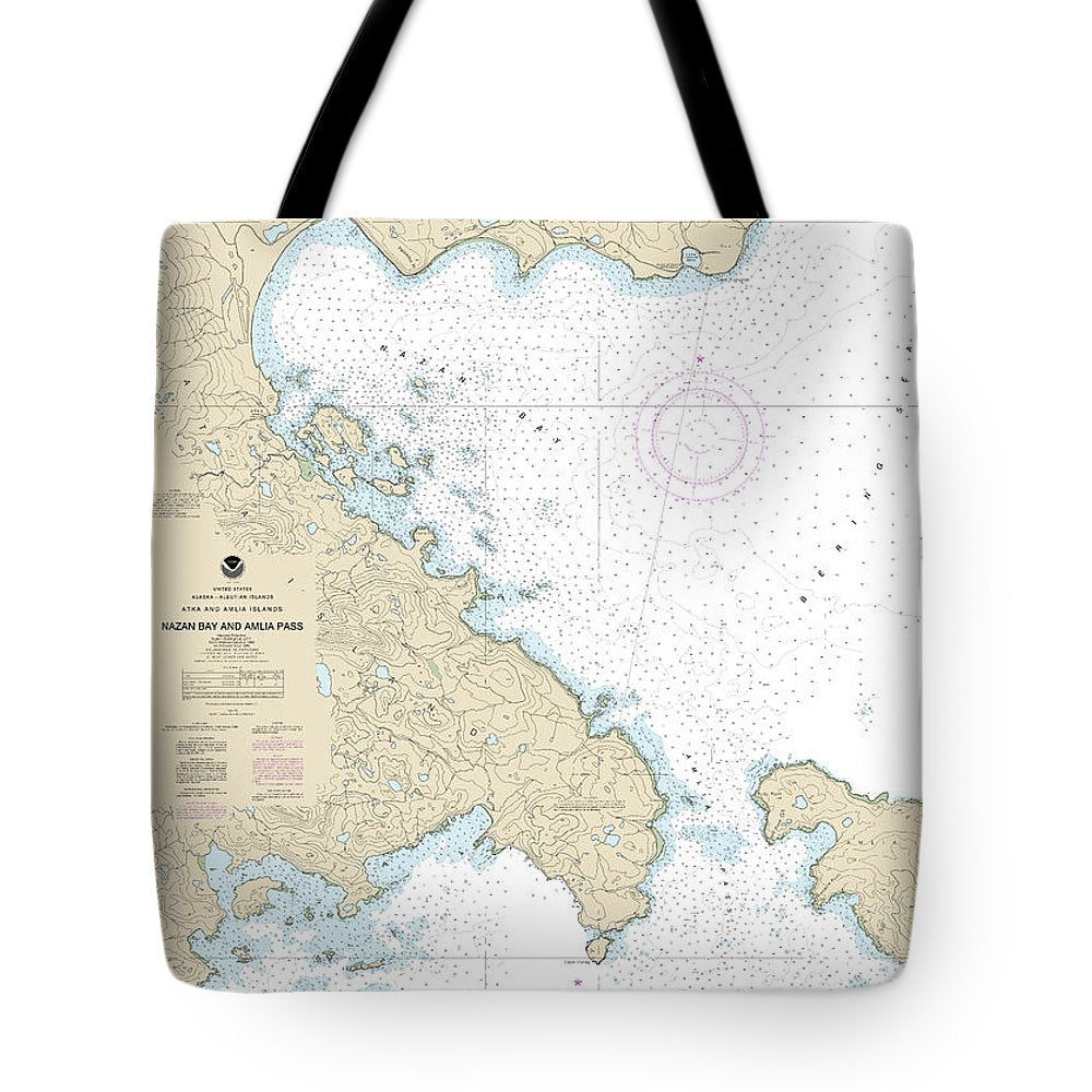 Nautical Chart-16490 Nazan Bay-amilia Pass - Tote Bag