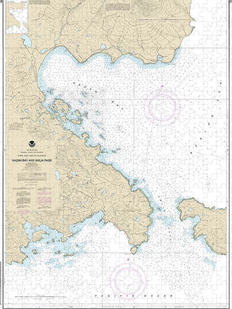 Nautical Chart 16490 Nazan Bay Amilia Pass Puzzle