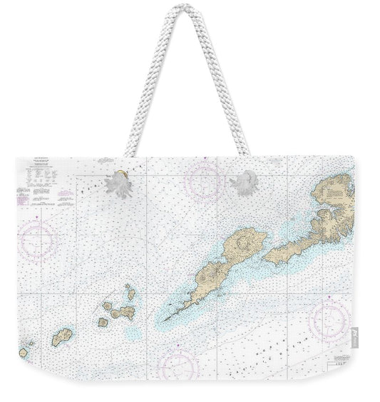Nautical Chart-16500 Unalaska L-amukta L - Weekender Tote Bag