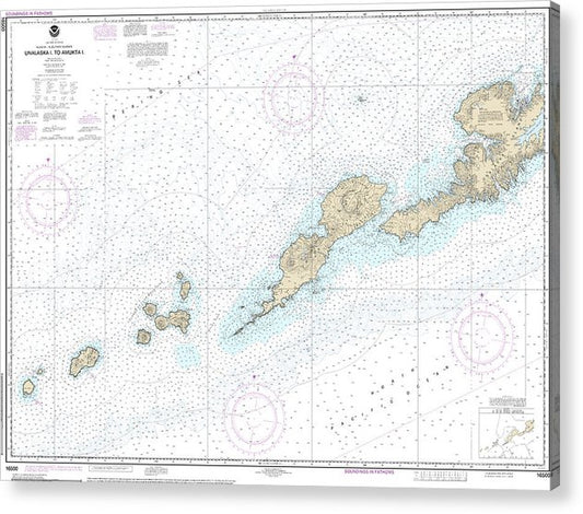 Nautical Chart-16500 Unalaska L-Amukta L  Acrylic Print