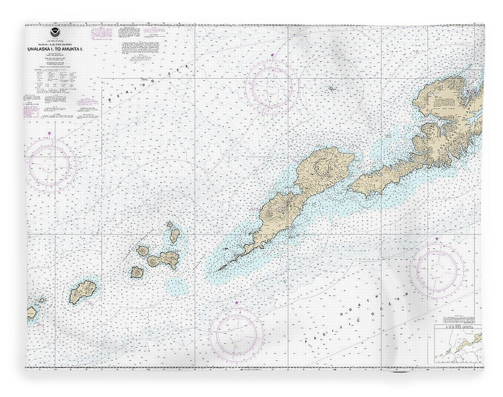 Nautical Chart-16500 Unalaska L-amukta L - Blanket