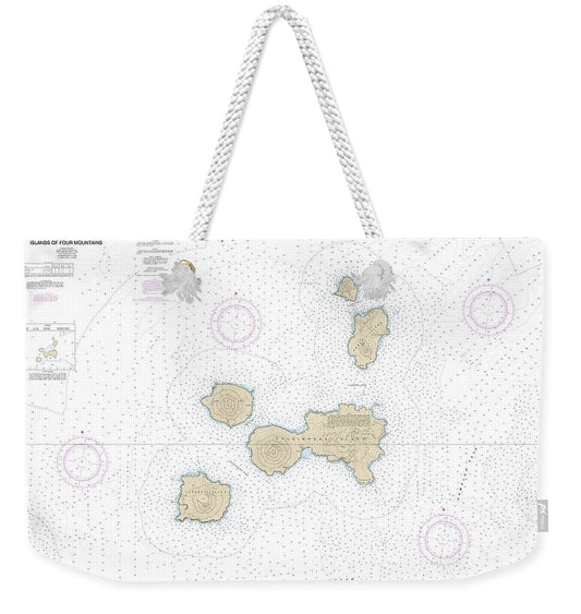 Nautical Chart-16501 Islands-four Mountains - Weekender Tote Bag