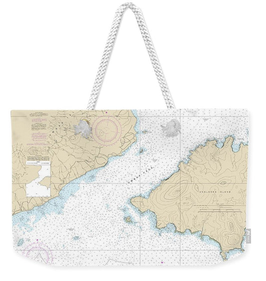 Nautical Chart-16513 Unalaska Island Umnak Pass-approaches - Weekender Tote Bag