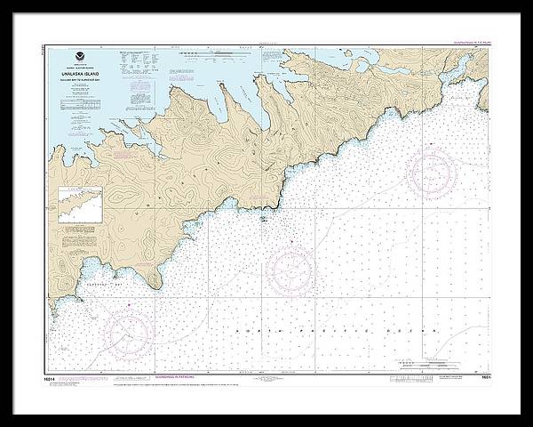 Nautical Chart-16514 Kulikak Bay-surveyor Bay - Framed Print