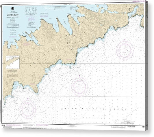 Nautical Chart-16514 Kulikak Bay-Surveyor Bay  Acrylic Print