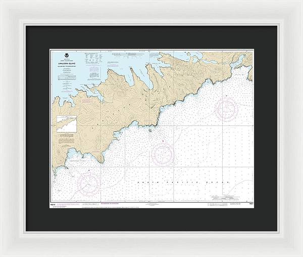 Nautical Chart-16514 Kulikak Bay-surveyor Bay - Framed Print