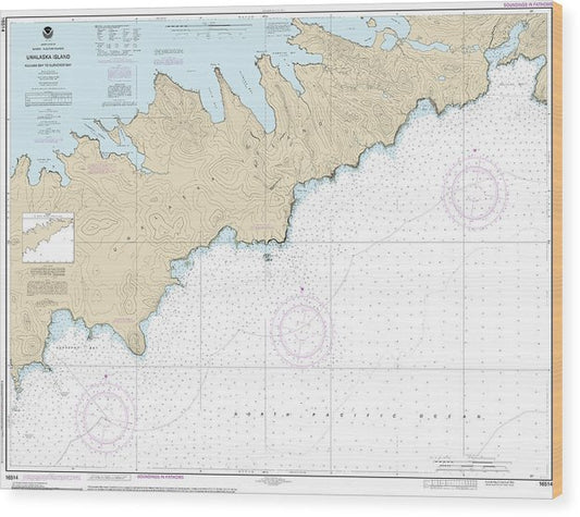 Nautical Chart-16514 Kulikak Bay-Surveyor Bay Wood Print