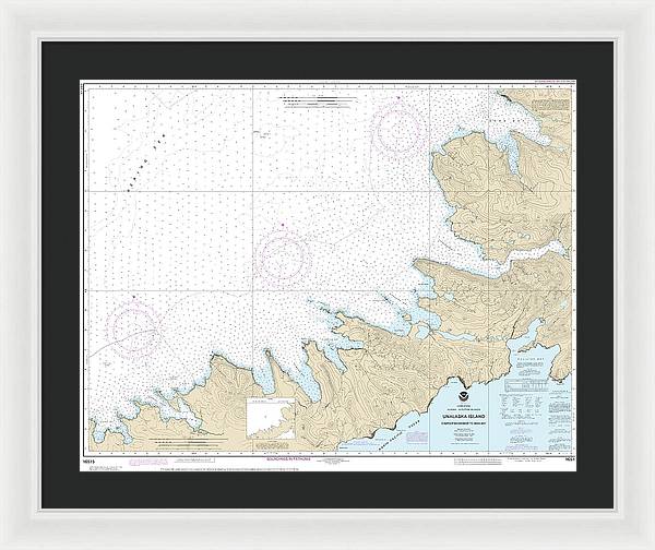 Nautical Chart-16515 Chernofski Harbor-skan Bay - Framed Print