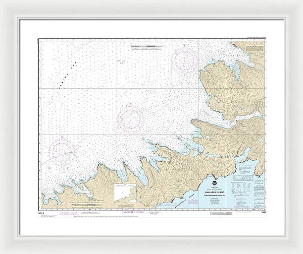 Nautical Chart-16515 Chernofski Harbor-skan Bay - Framed Print