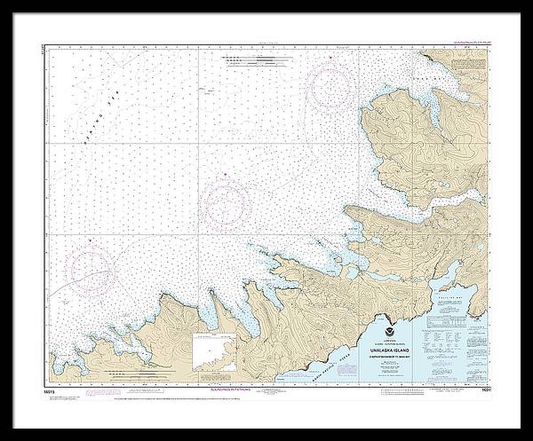 Nautical Chart-16515 Chernofski Harbor-skan Bay - Framed Print