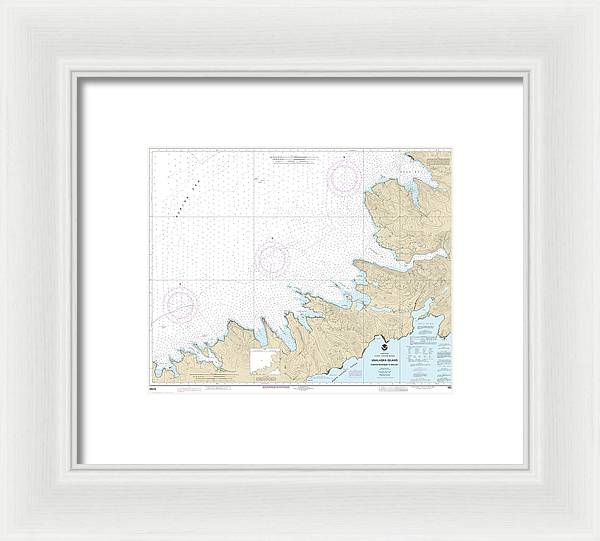 Nautical Chart-16515 Chernofski Harbor-skan Bay - Framed Print