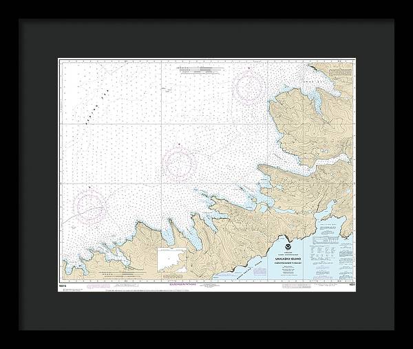 Nautical Chart-16515 Chernofski Harbor-skan Bay - Framed Print