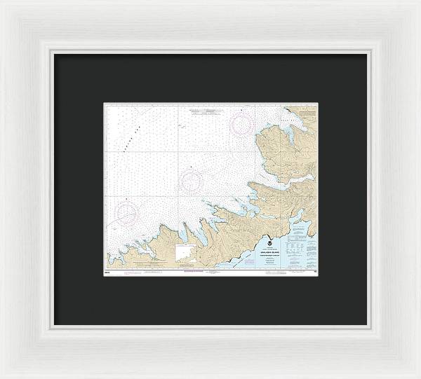 Nautical Chart-16515 Chernofski Harbor-skan Bay - Framed Print