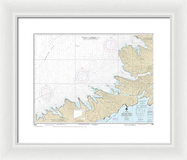 Nautical Chart-16515 Chernofski Harbor-skan Bay - Framed Print