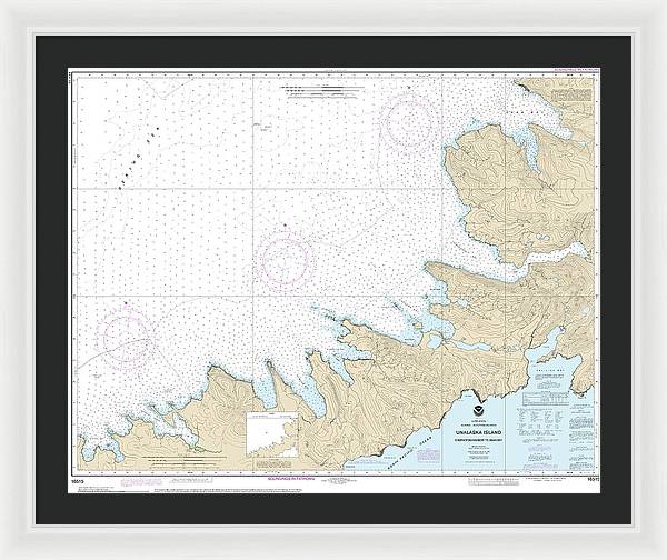 Nautical Chart-16515 Chernofski Harbor-skan Bay - Framed Print