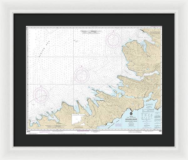 Nautical Chart-16515 Chernofski Harbor-skan Bay - Framed Print