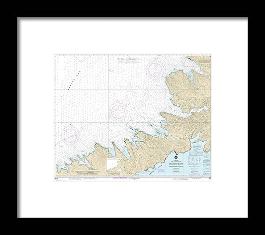 A beuatiful Framed Print of the Nautical Chart-16515 Chernofski Harbor-Skan Bay by SeaKoast