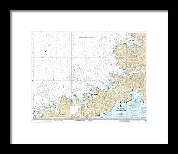 Nautical Chart-16515 Chernofski Harbor-skan Bay - Framed Print