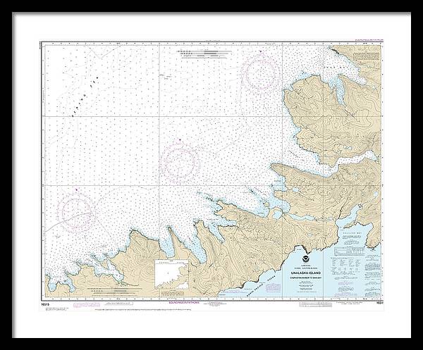 Nautical Chart-16515 Chernofski Harbor-skan Bay - Framed Print