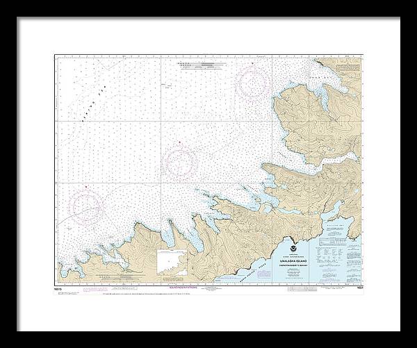 Nautical Chart-16515 Chernofski Harbor-skan Bay - Framed Print