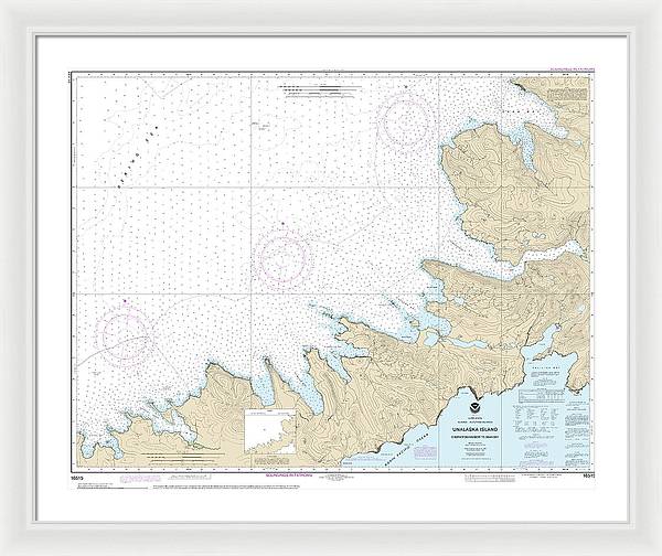 Nautical Chart-16515 Chernofski Harbor-skan Bay - Framed Print