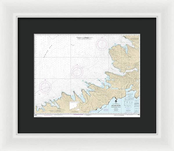 Nautical Chart-16515 Chernofski Harbor-skan Bay - Framed Print