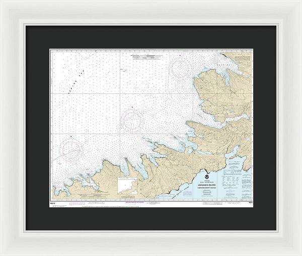 Nautical Chart-16515 Chernofski Harbor-skan Bay - Framed Print