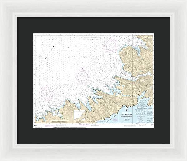 Nautical Chart-16515 Chernofski Harbor-skan Bay - Framed Print