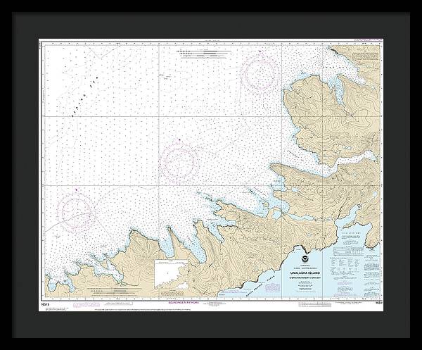 Nautical Chart-16515 Chernofski Harbor-skan Bay - Framed Print