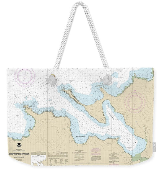 Nautical Chart-16516 Chernofski Harbor - Weekender Tote Bag