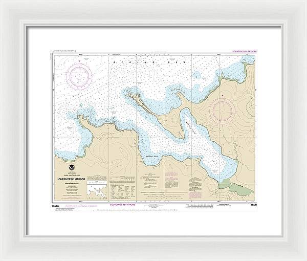 Nautical Chart-16516 Chernofski Harbor - Framed Print