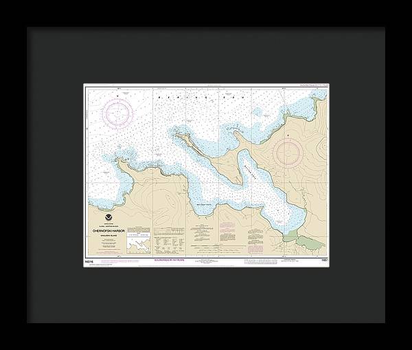 Nautical Chart-16516 Chernofski Harbor - Framed Print