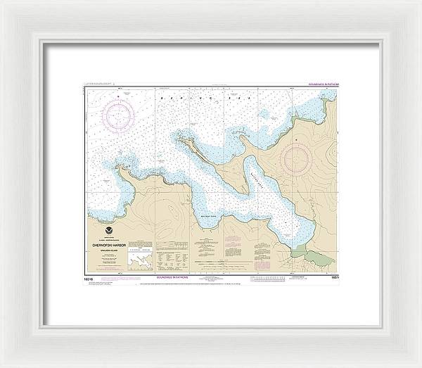 Nautical Chart-16516 Chernofski Harbor - Framed Print