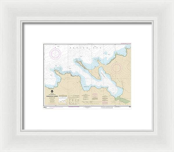 Nautical Chart-16516 Chernofski Harbor - Framed Print