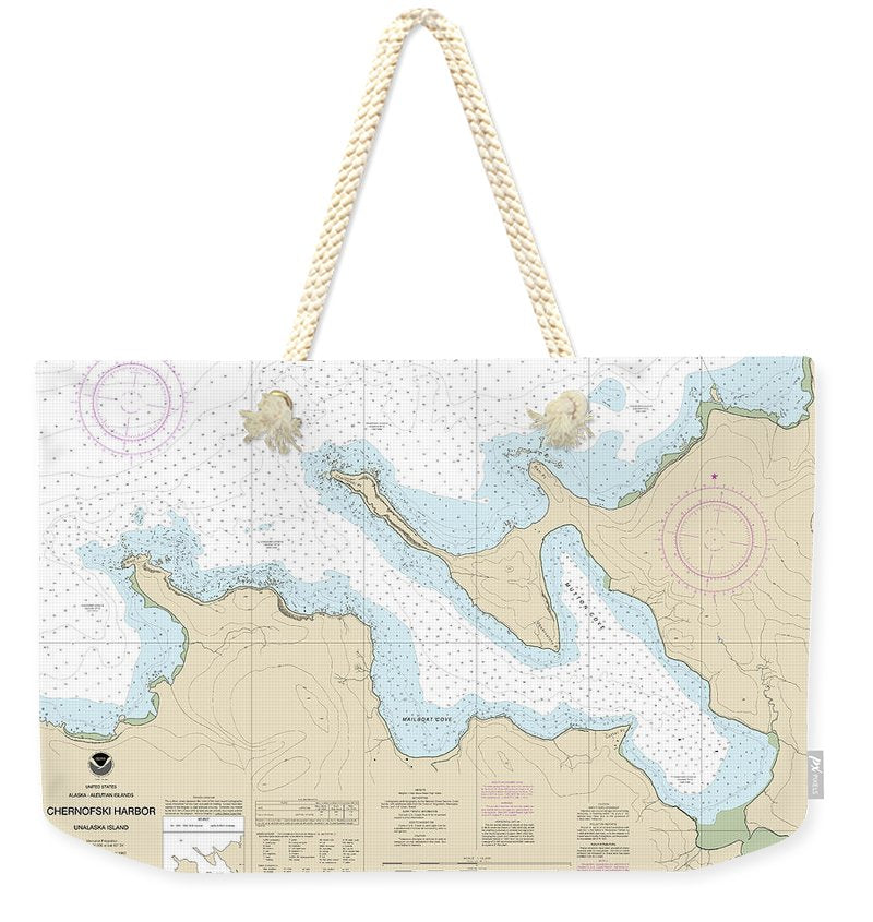 Nautical Chart-16516 Chernofski Harbor - Weekender Tote Bag