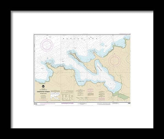 Nautical Chart-16516 Chernofski Harbor - Framed Print