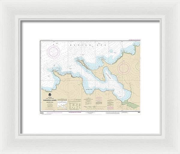 Nautical Chart-16516 Chernofski Harbor - Framed Print