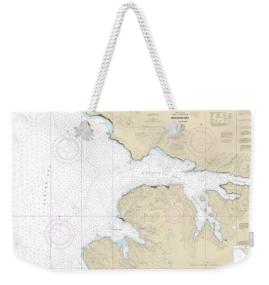 Nautical Chart-16517 Makushin Bay - Weekender Tote Bag