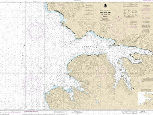 Nautical Chart 16517 Makushin Bay Puzzle