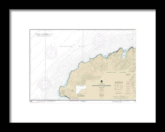Nautical Chart-16518 Cape Kavrizhka-cape Cheerful - Framed Print