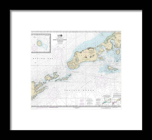 A beuatiful Framed Print of the Nautical Chart-16520 Unimak-Akutan Passes-Approaches, Amak Island by SeaKoast